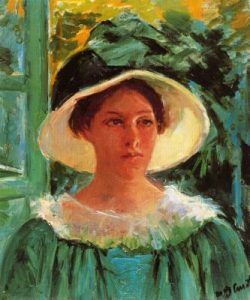 1909. Joven en el jardín.