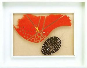 1946. Space modulator. Rojo sobre negro. Óleo sobre plástico.