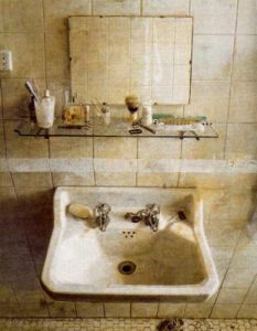 Lavabo. Antonio Lopez. 1967.Óleo sobre lienzo. Colección particular. New York. USA.