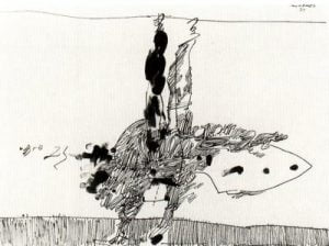 1971. Serie Mussolini. Dibujo sobre papel. 3.