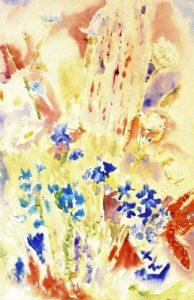 1915. Flores. Acuarela.