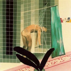 1964. Hombre duchándose en Beverly Hills. Acrílico sobre lienzo. 167,3 x 167 cm. Tate Gallery. Londres.