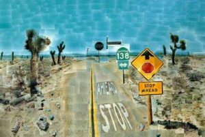 1986. Pearblossom Highway. Collage fotográfico. 198 x 282 cm. Colección del artista.