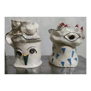 Ceramics: 22 x 17 x 17 cm.
