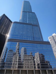 Chicago building mirror