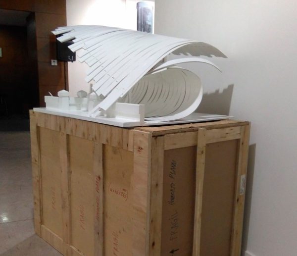 Proyecto encofrado para una ola, escultura de madera de Humberto Planas para milartienda.com